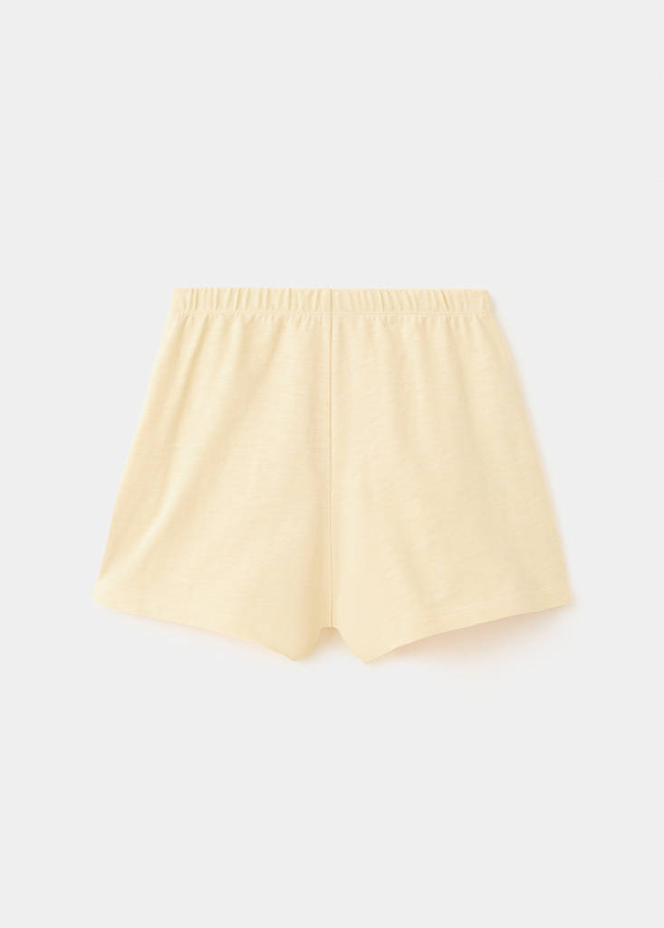 Ruffled trouser skirt — Pastel Yellow