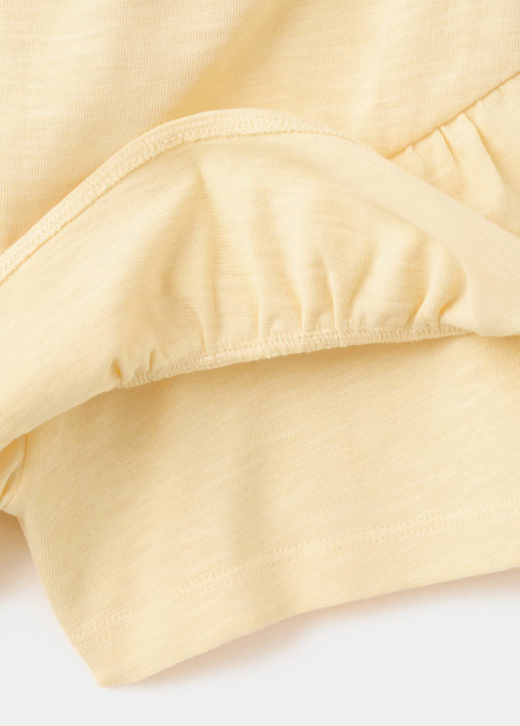 Ruffled trouser skirt — Pastel Yellow