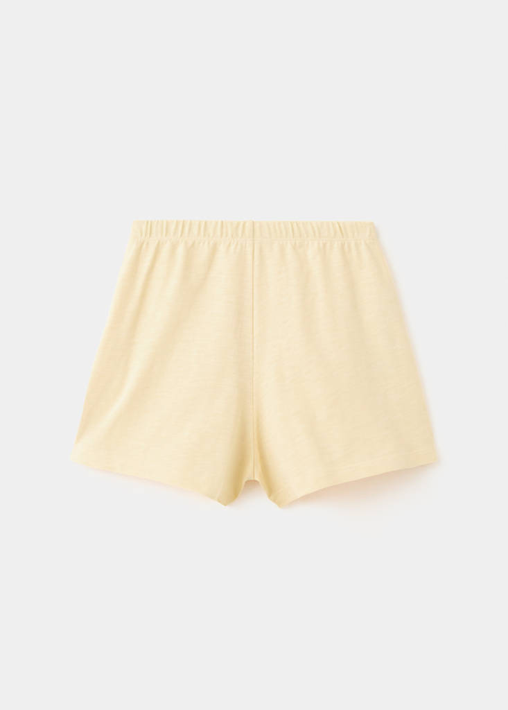 Ruffled trouser skirt — Pastel Yellow