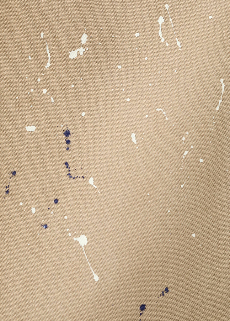 Regular fit splatter effect jeans — Beige