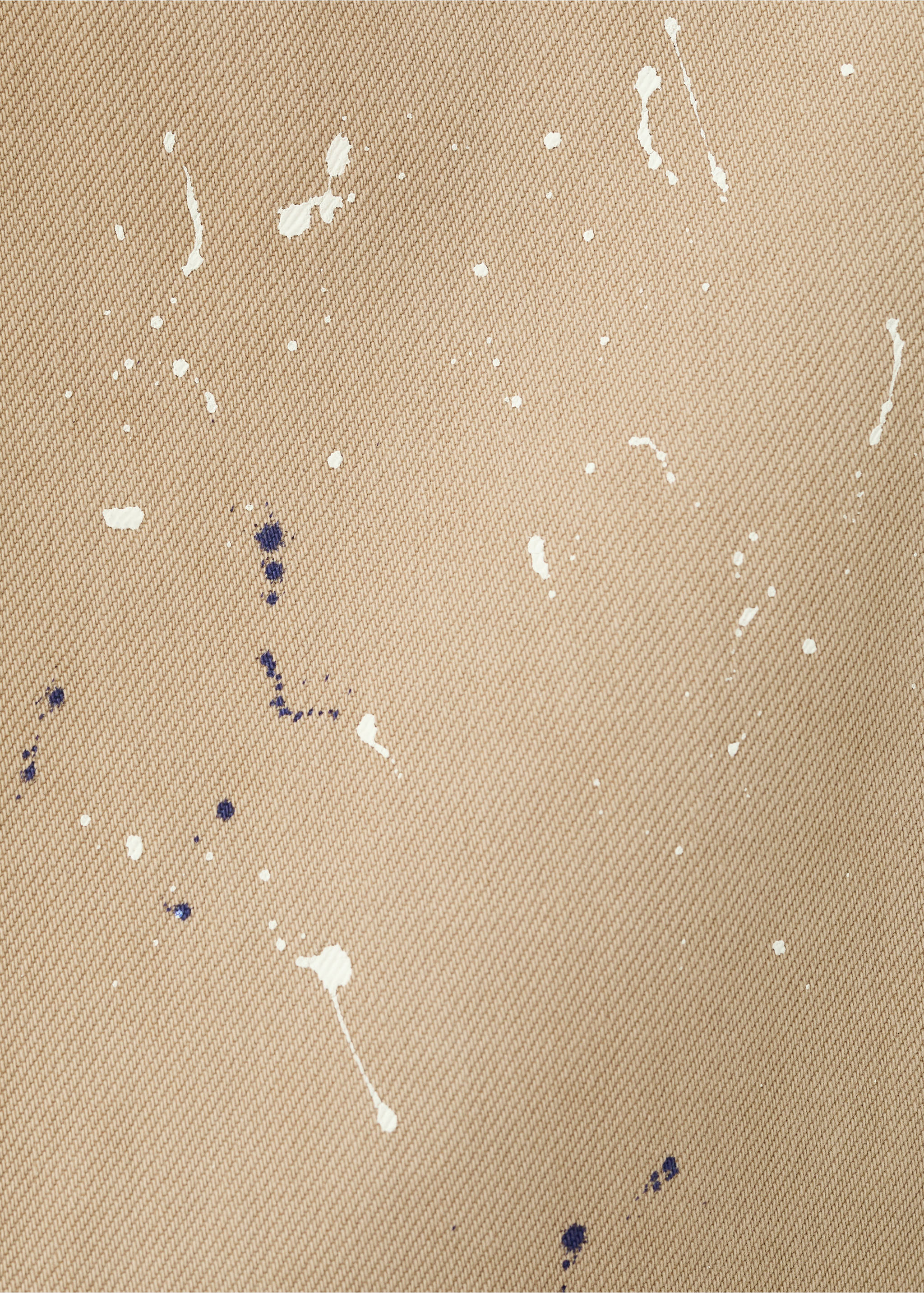 جينز بتأثير بقع بقصة عادية - تفاصيل المنتج 0, بيج. Ref: 27077930-00.