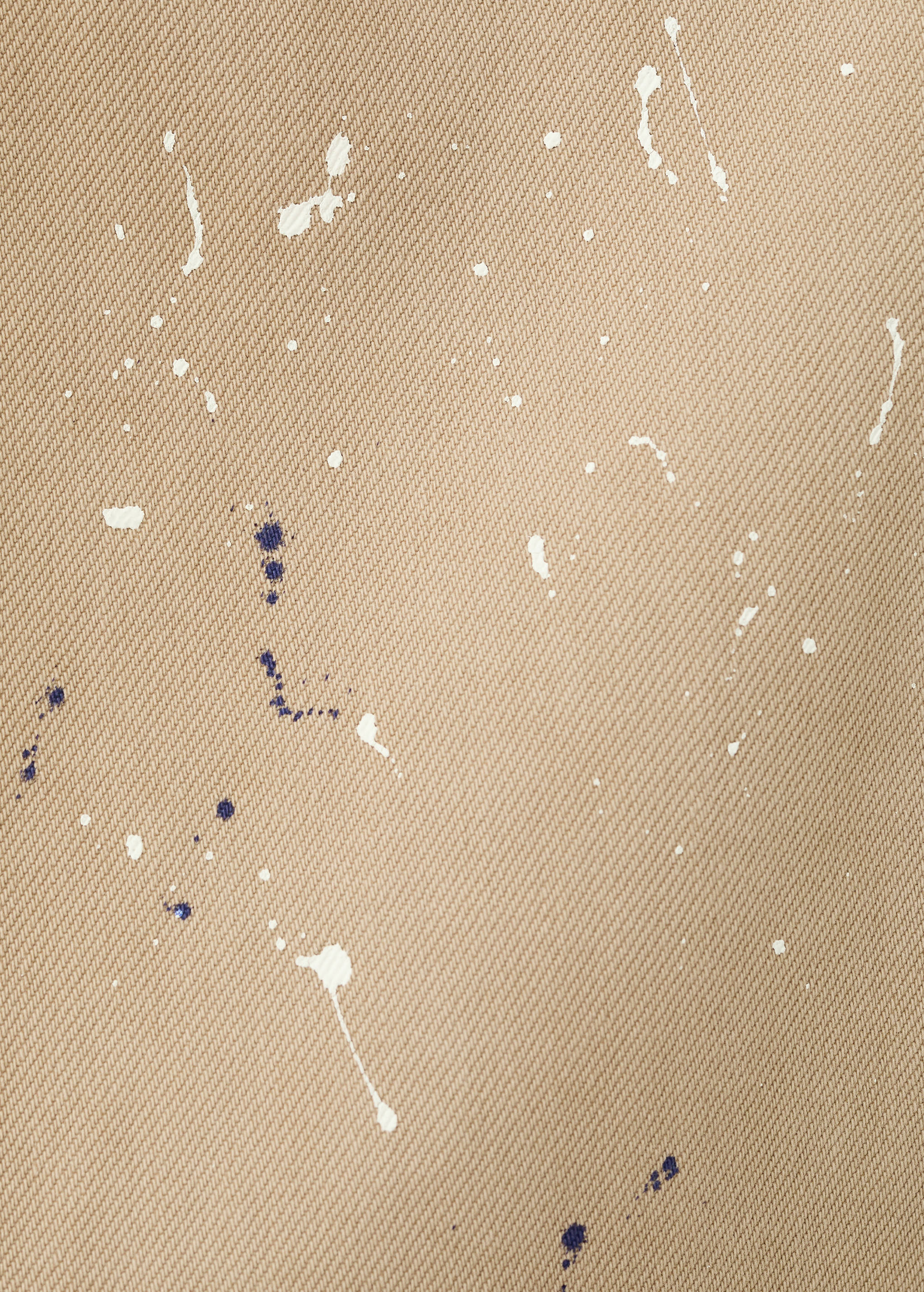 جينز بتأثير بقع بقصة عادية - تفاصيل المنتج 0