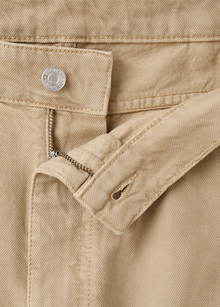 Regular fit splatter effect jeans — Beige