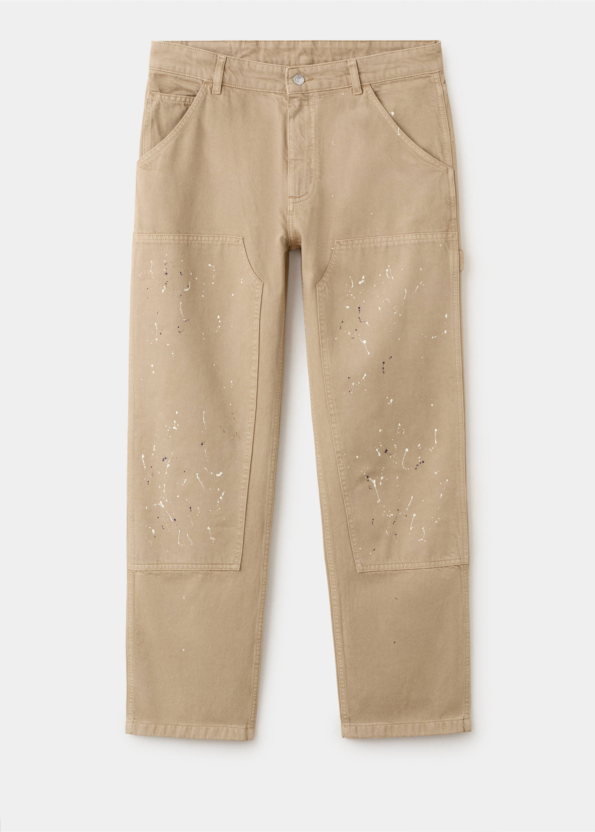 Jeans efecto salpicadura regular fit - Artículo sin modelo, Beige. Ref: 27077930-00.