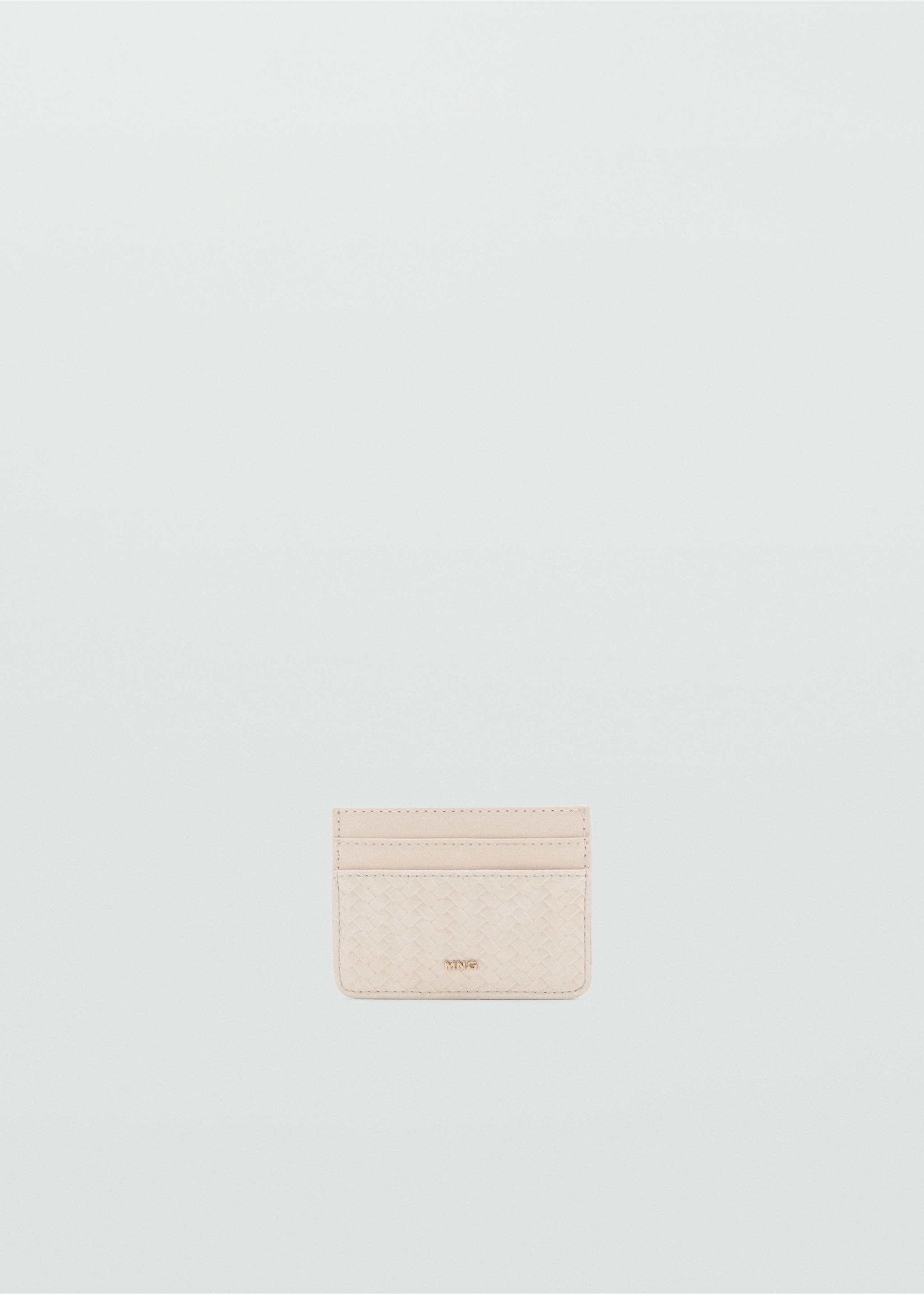 Braided cardholder - Article without model, Off White. Ref: 27077932-00.