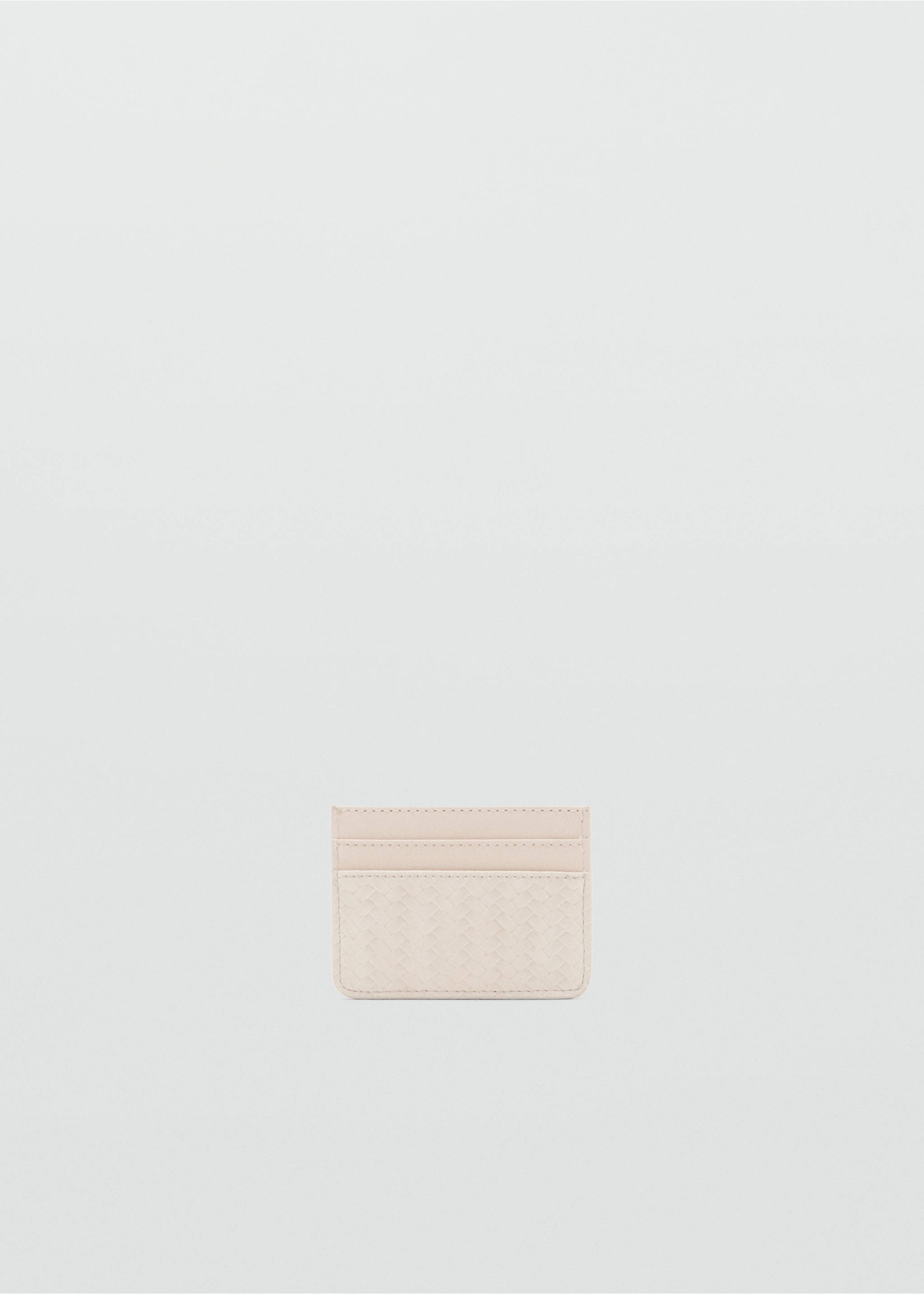Braided cardholder - Details of the article 2, Off White. Ref: 27077932-00.