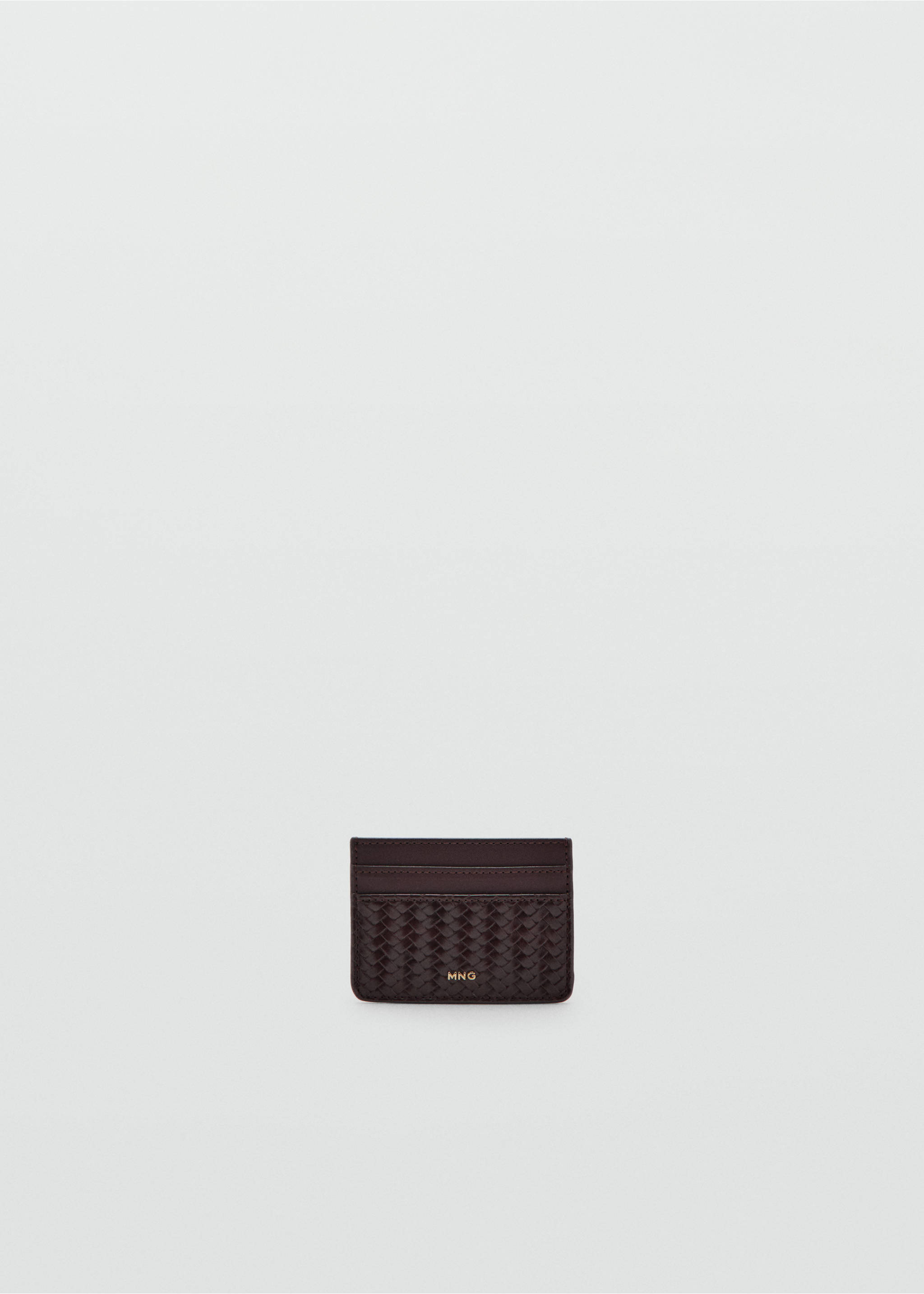 Braided cardholder - Article without model, Chocolate. Ref: 27077932-00.