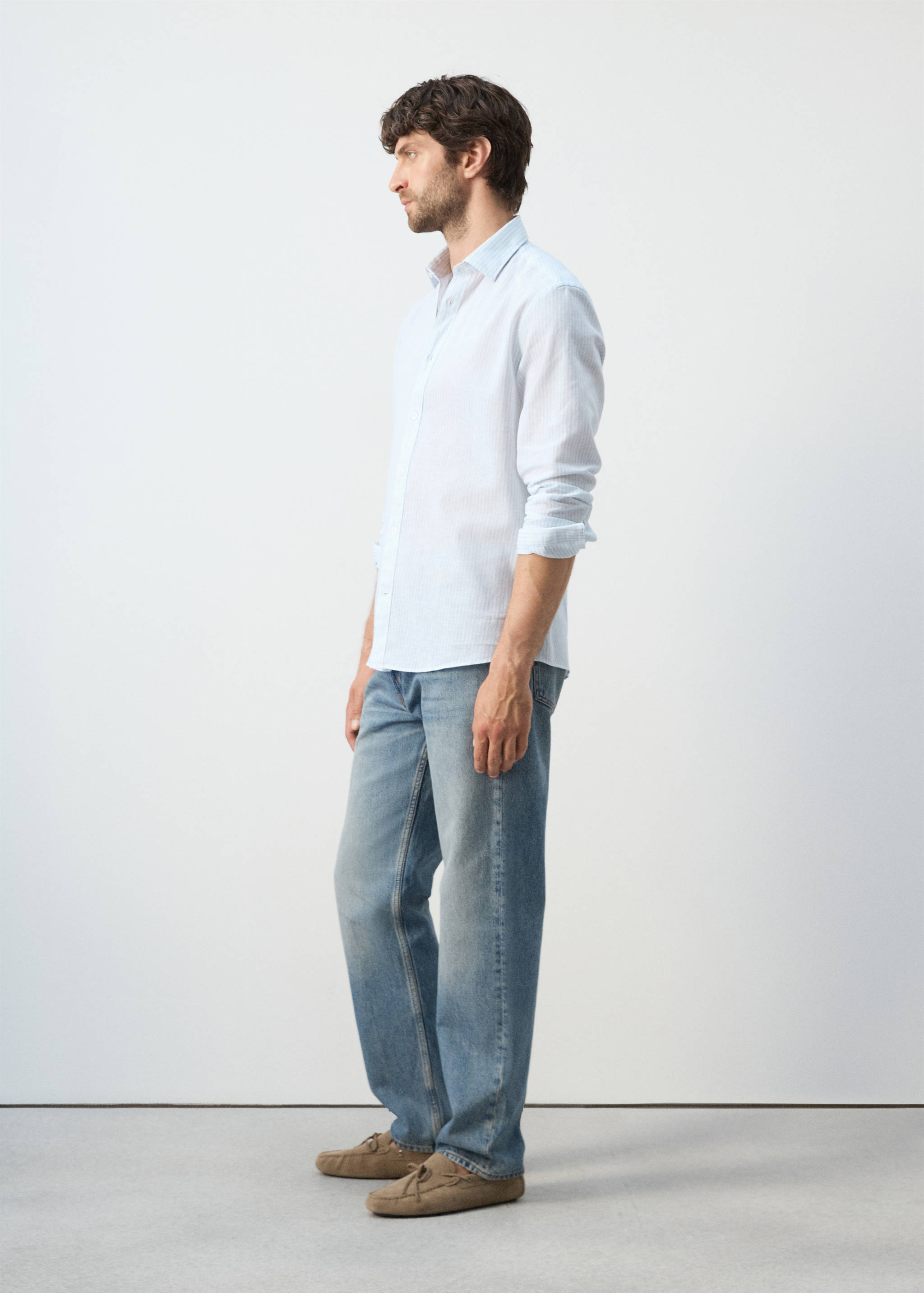 Cotton linen-blend regular-fit shirt - Details of the article 2