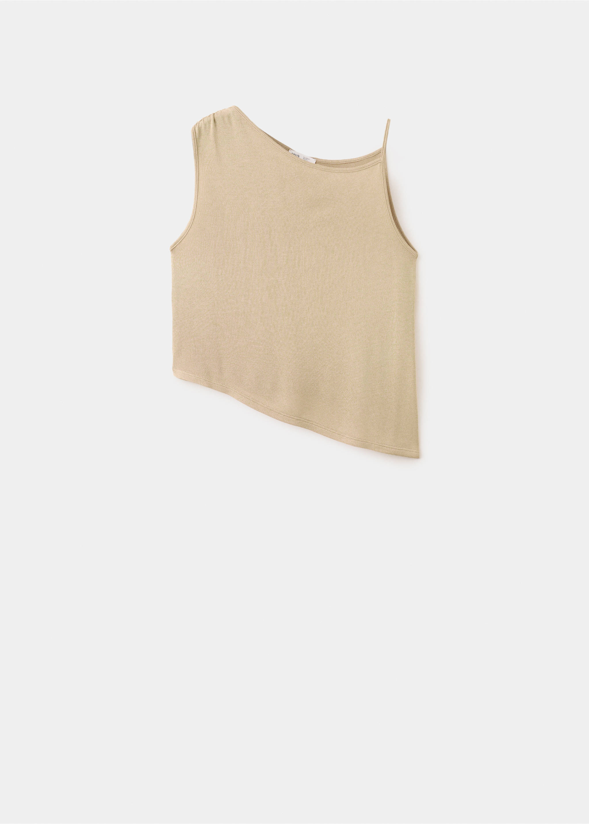 Plain asymmetrical top - Article without model, Beige. Ref: 27077934-00.