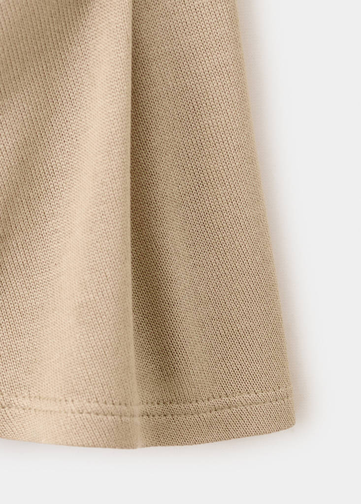 Plain asymmetrical top — Beige