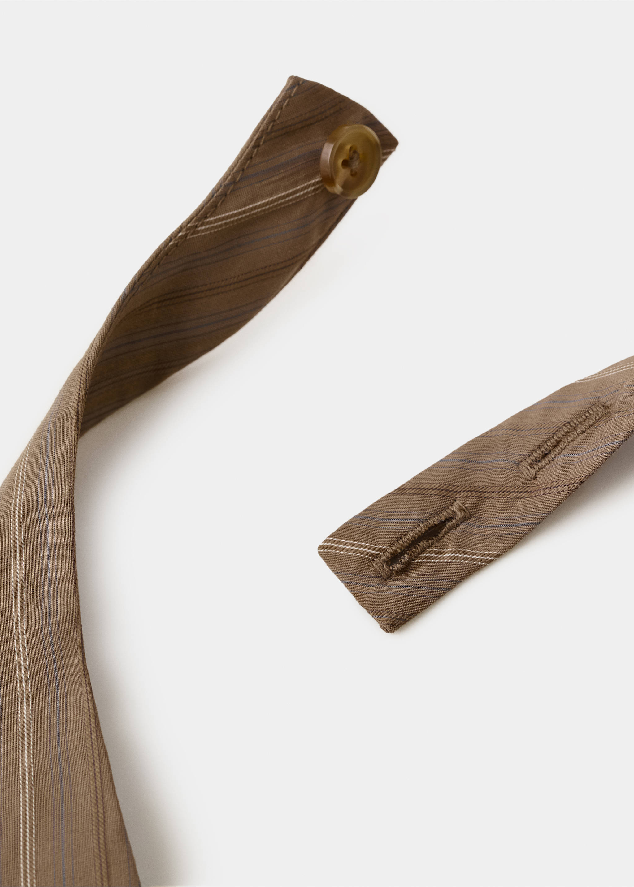 Striped halter neck top - Details of the article 0, Brown. Ref: 27077937-00.