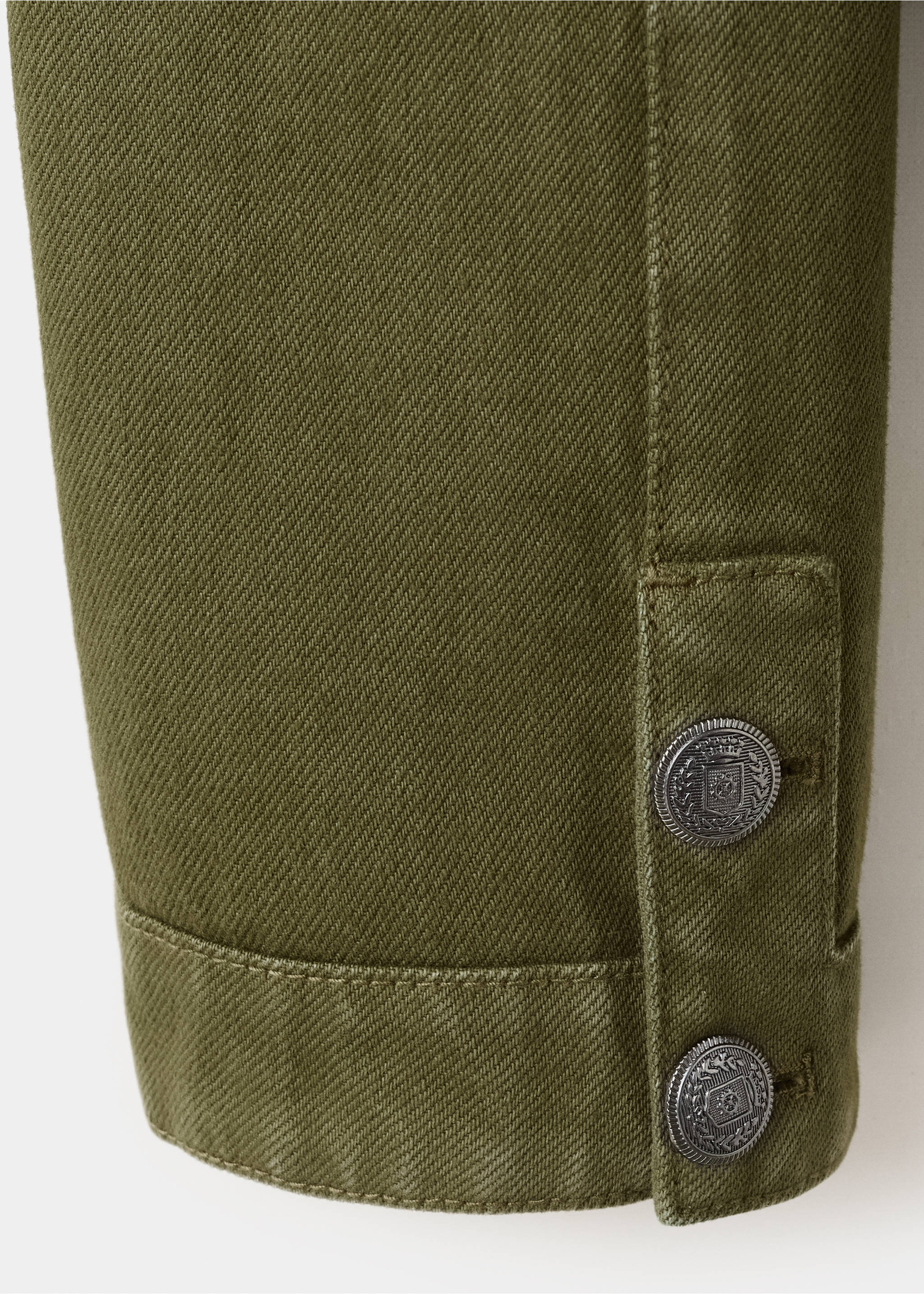 Chaqueta entallada cuello tira - Detalle del artículo 0, Khaki. Ref: 27077942-00.