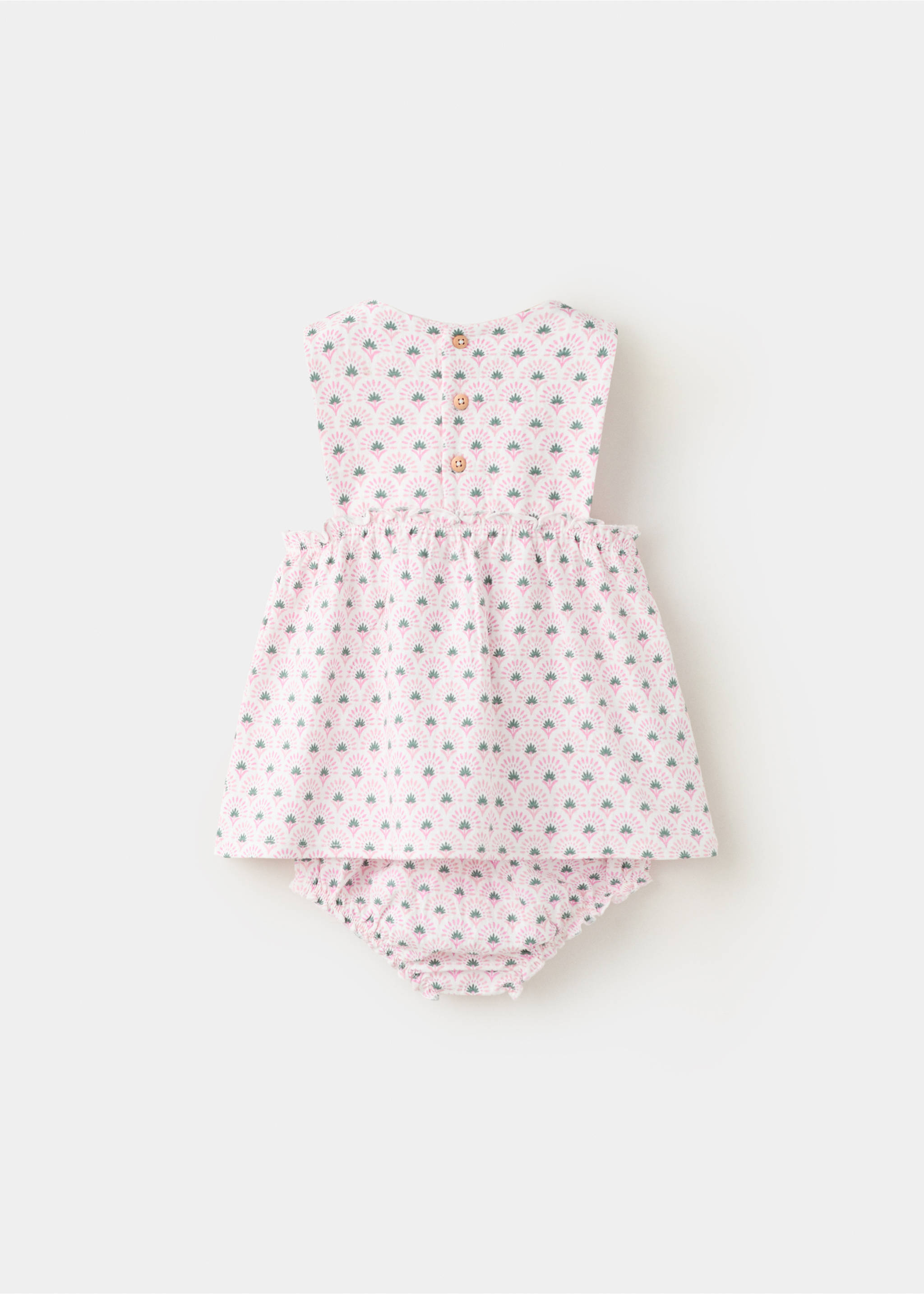 Printed dress and nappy cover - Reverse of the article, Off White. Ref: 27078262-00.