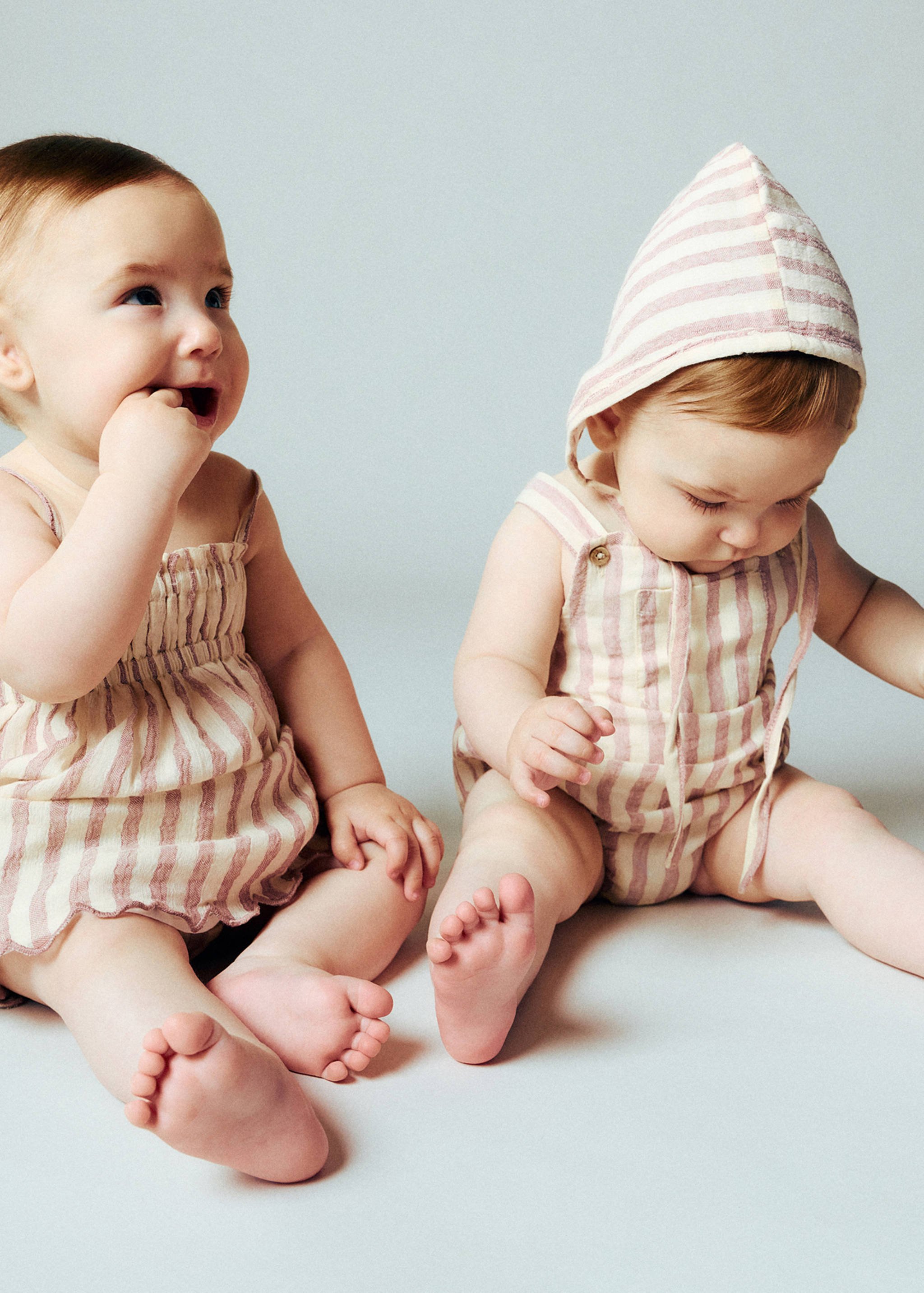 Striped dress and romper - General plane
