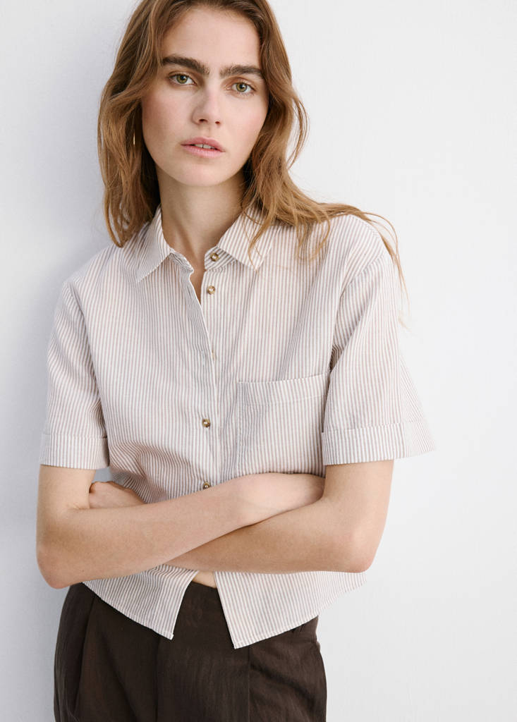 Camisa rayas manga corta