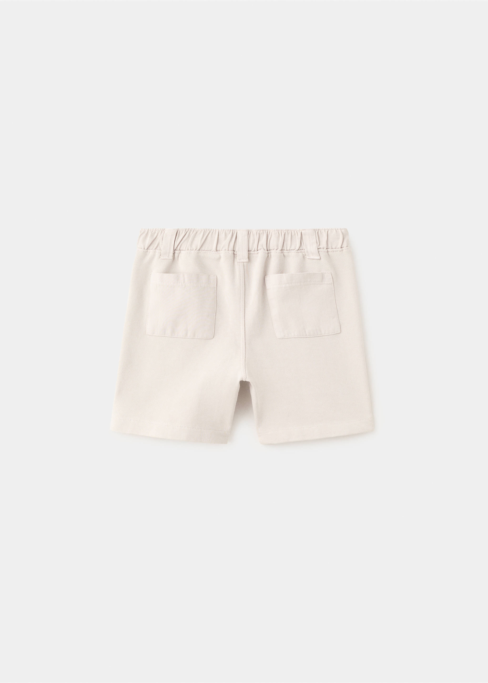 Pockets cotton Bermuda shorts - Reverse of the article, Light/Pastel Grey. Ref: 27078268-00.