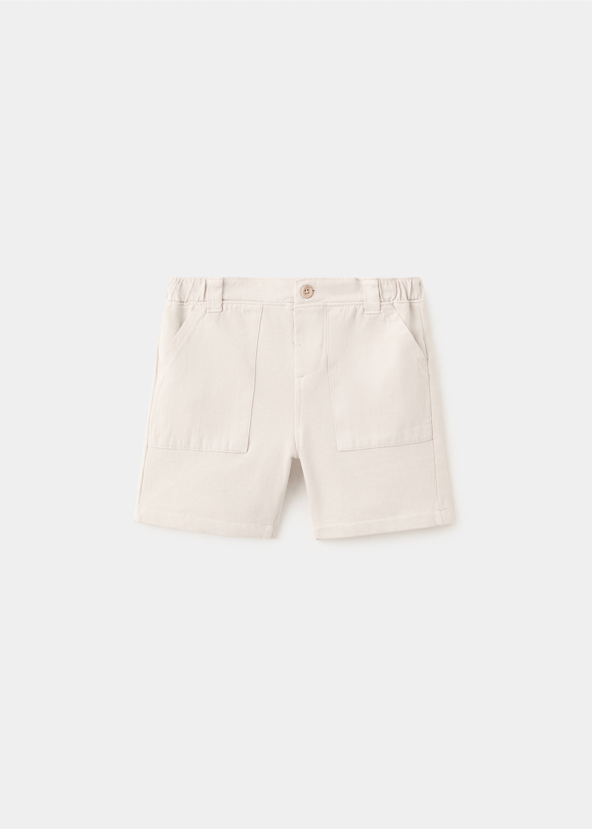 Pockets cotton Bermuda shorts - Article without model, Light/Pastel Grey. Ref: 27078268-00.