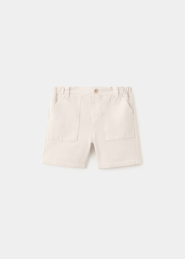 Pockets cotton Bermuda shorts — Light/Pastel Grey