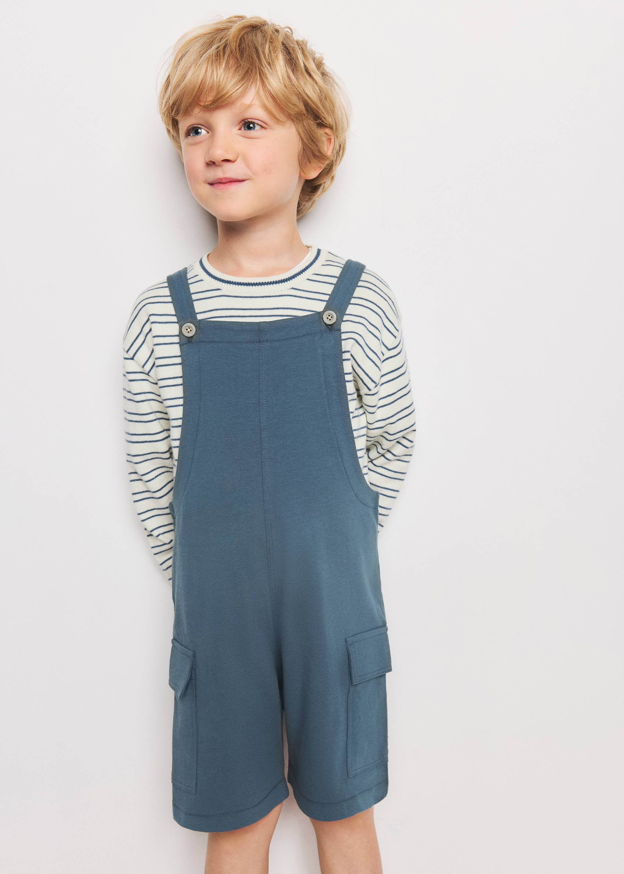 Cotton dungarees with cargo pockets - Medium plane