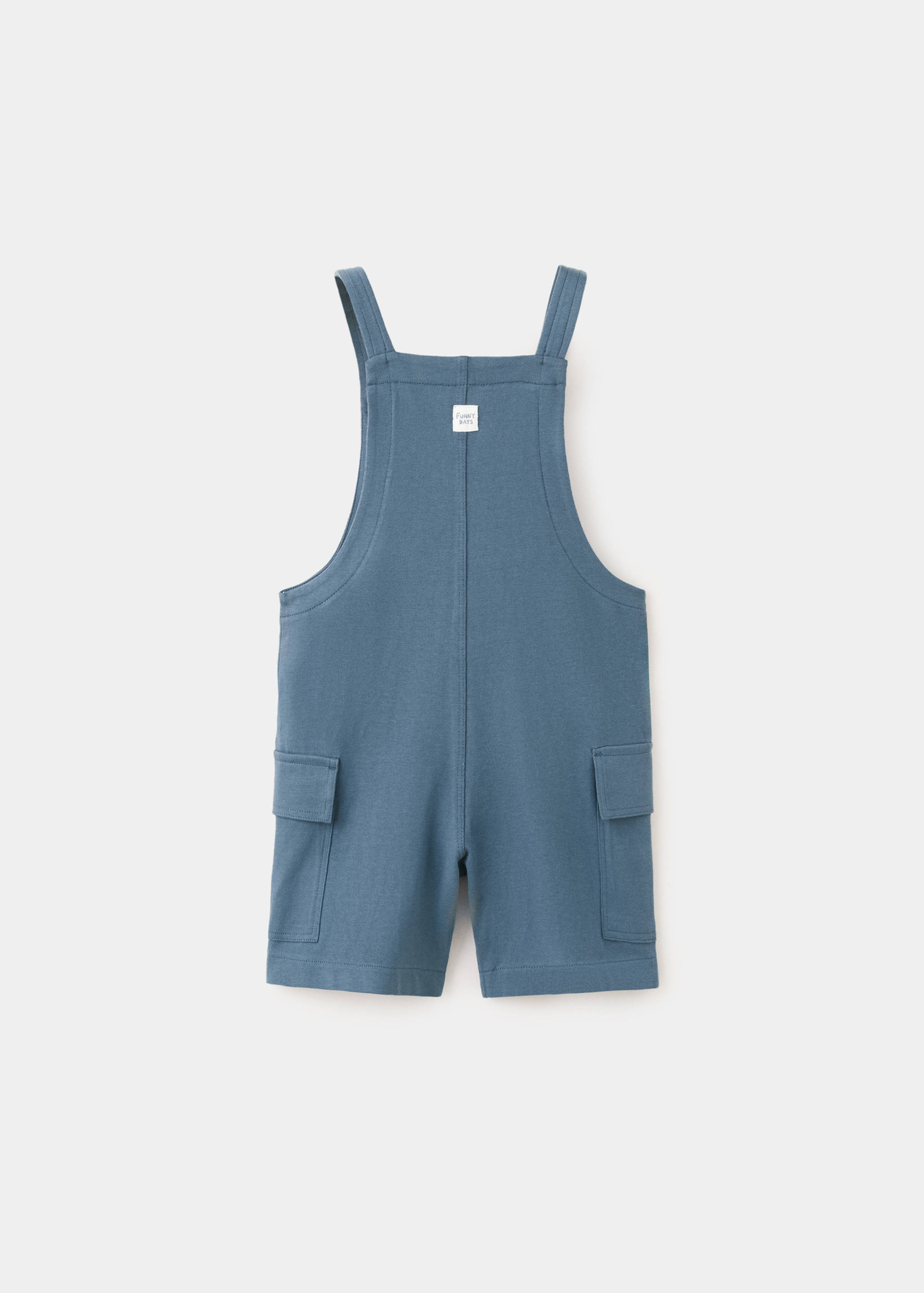 Cotton dungarees with cargo pockets - Reverse of the article