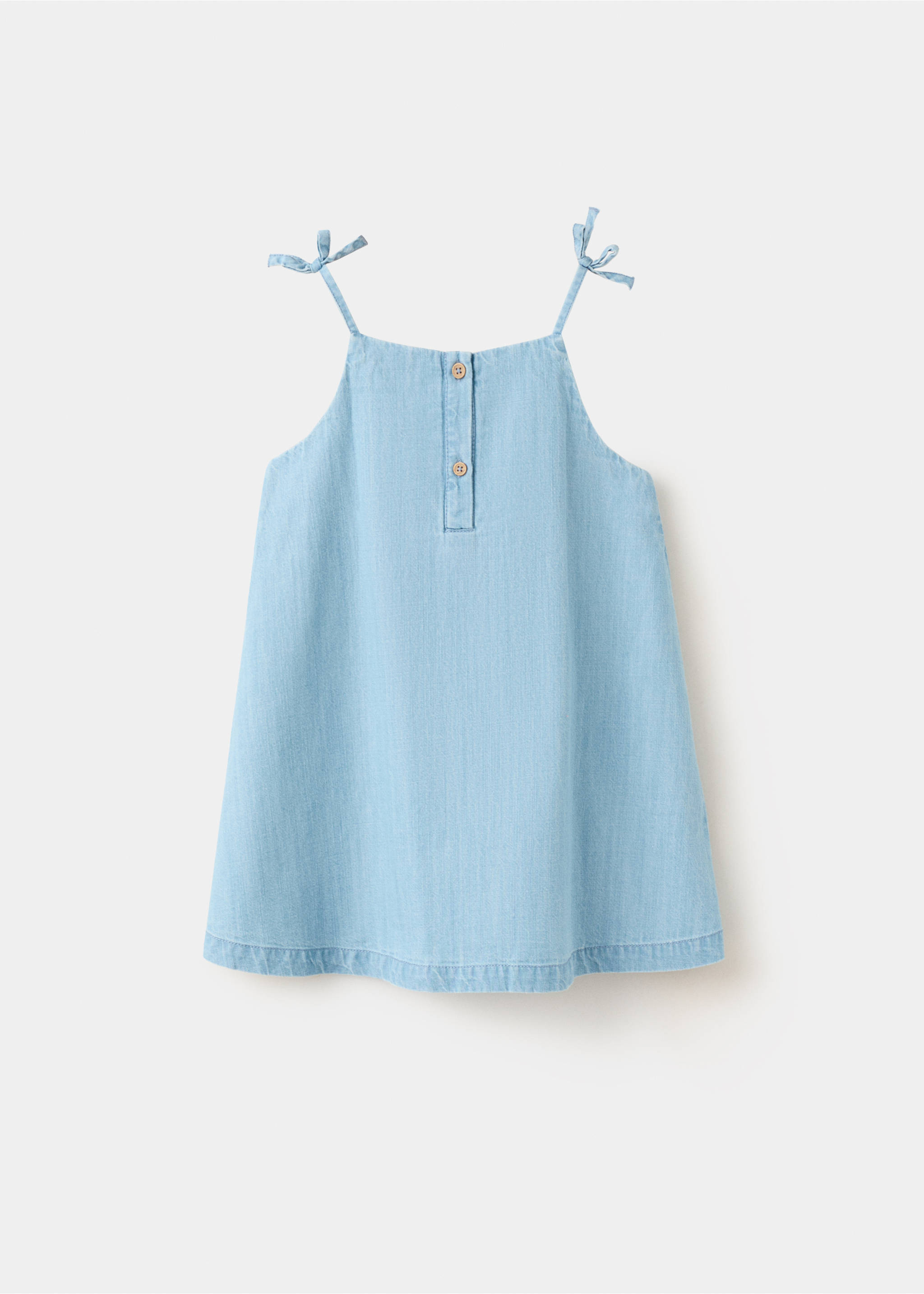 Robe courte en jean - Verso de l’article, Bleu clair. Ref: 27078273-00.