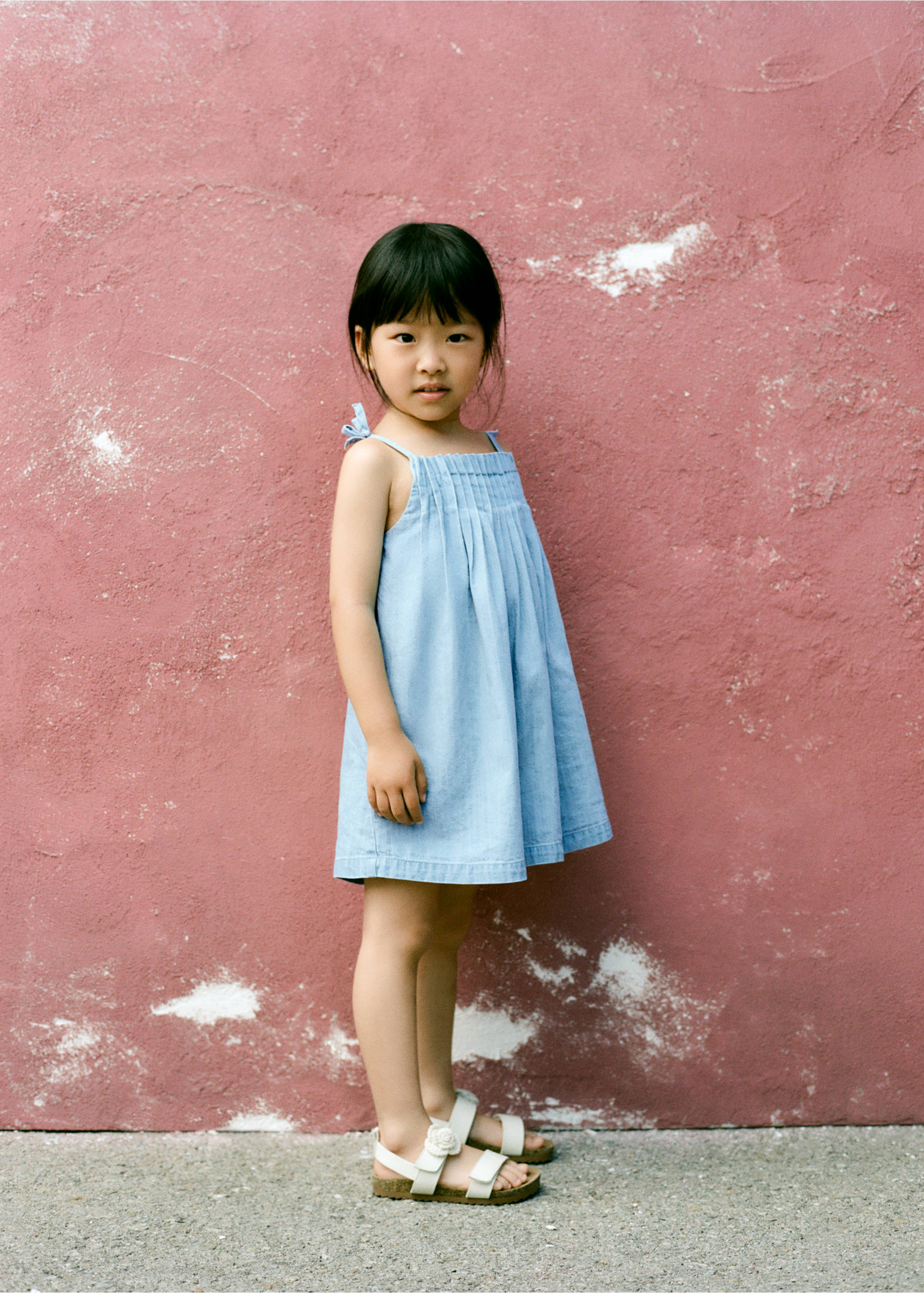 Short denim dress - Details of the article 5, Light Blue. Ref: 27078273-00.