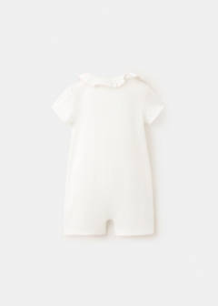 Cotton babydoll collar pyjama — Off White 4