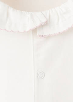 Cotton babydoll collar pyjama — Off White 2