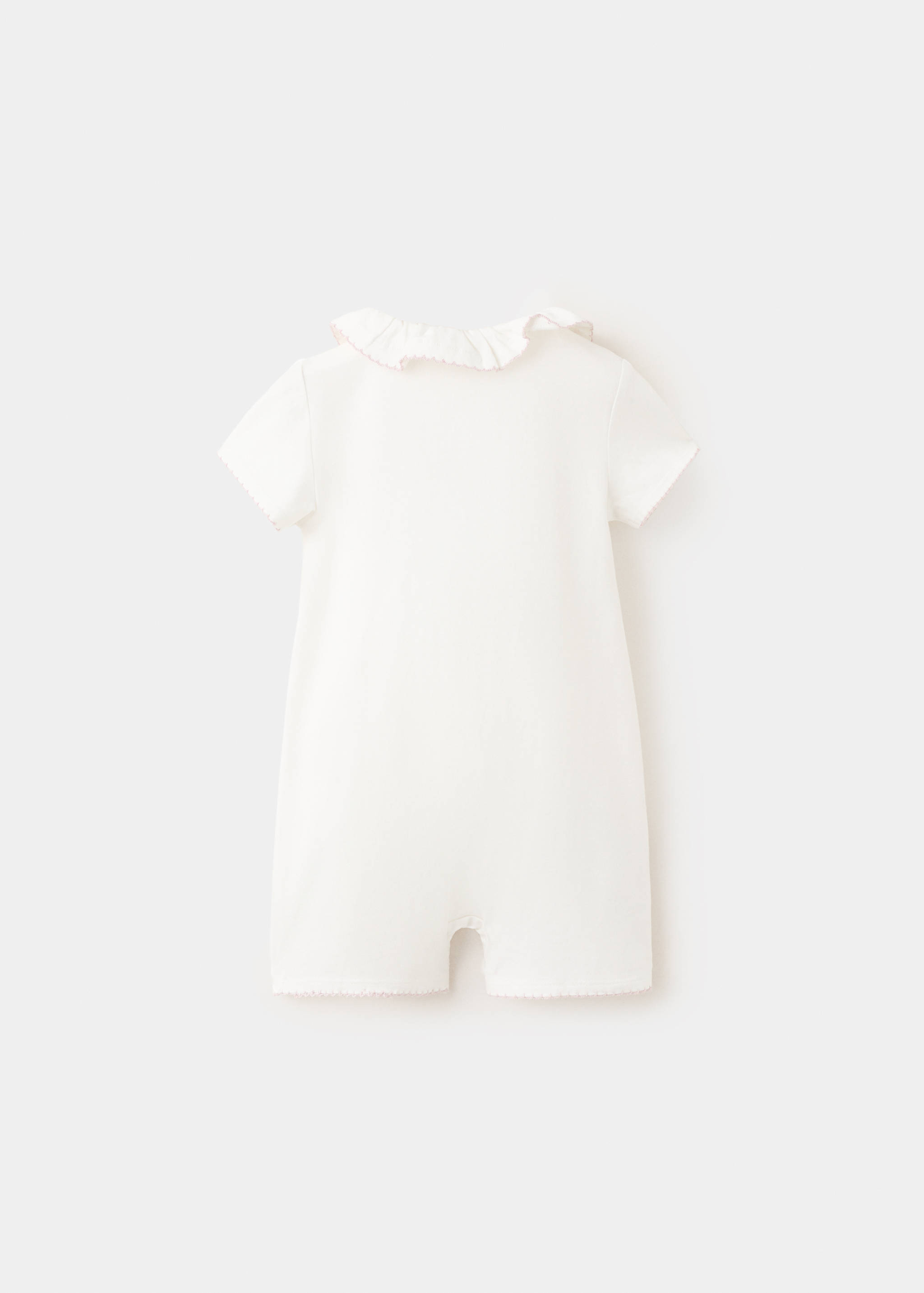 Cotton babydoll collar pyjama - Reverse of the article