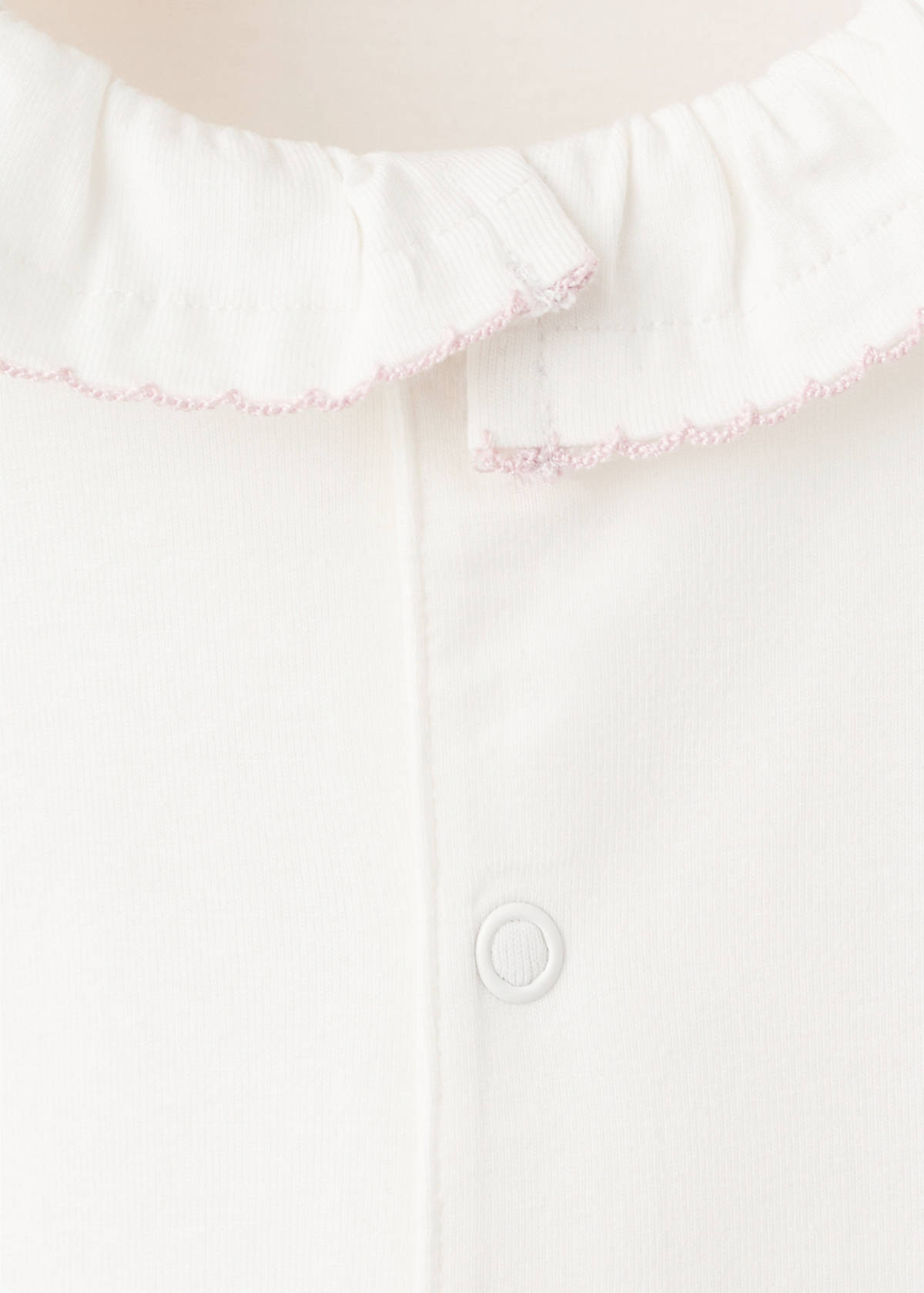 Cotton babydoll collar pyjama — Off White