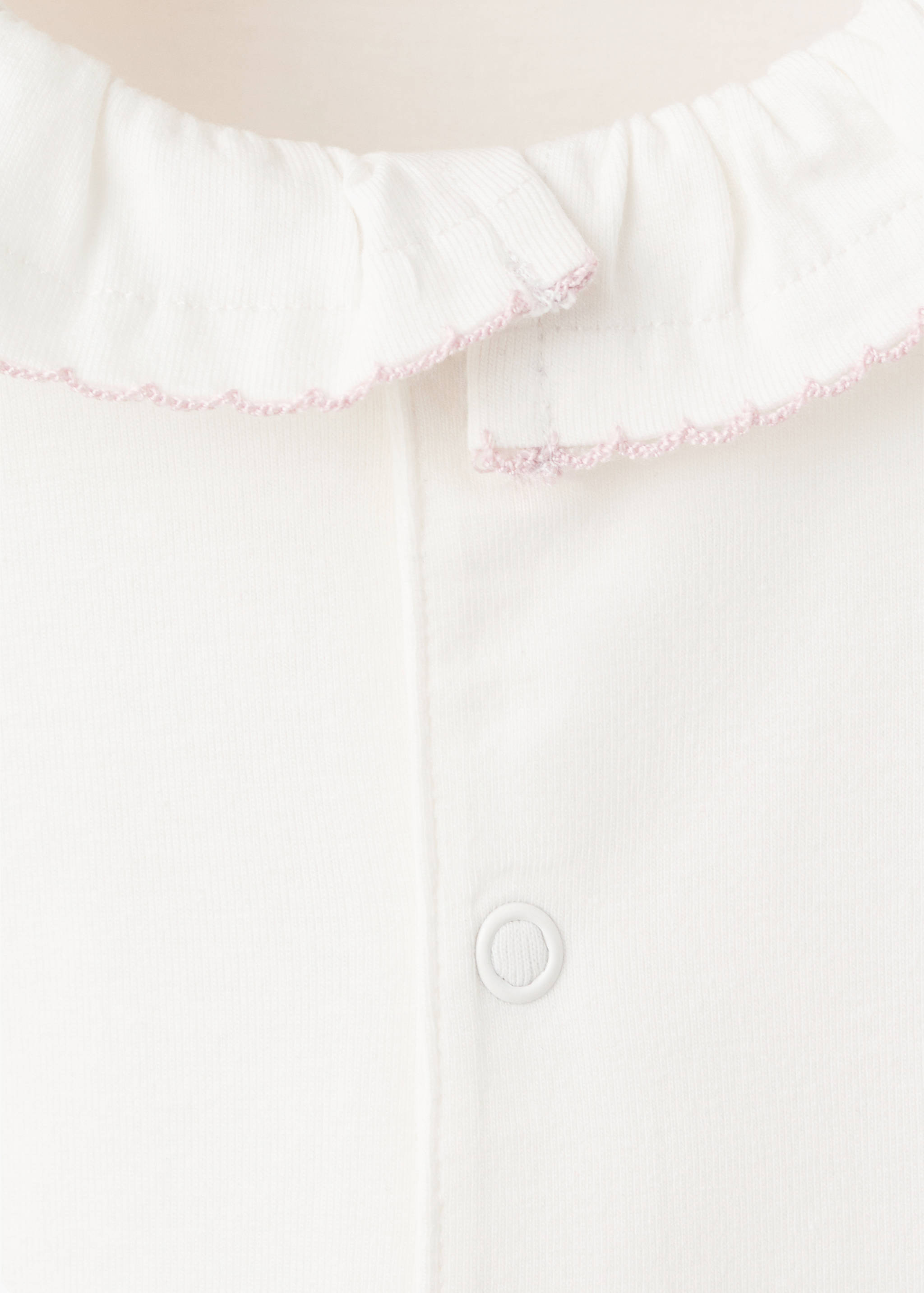 Cotton babydoll collar pyjama - Details of the article 8