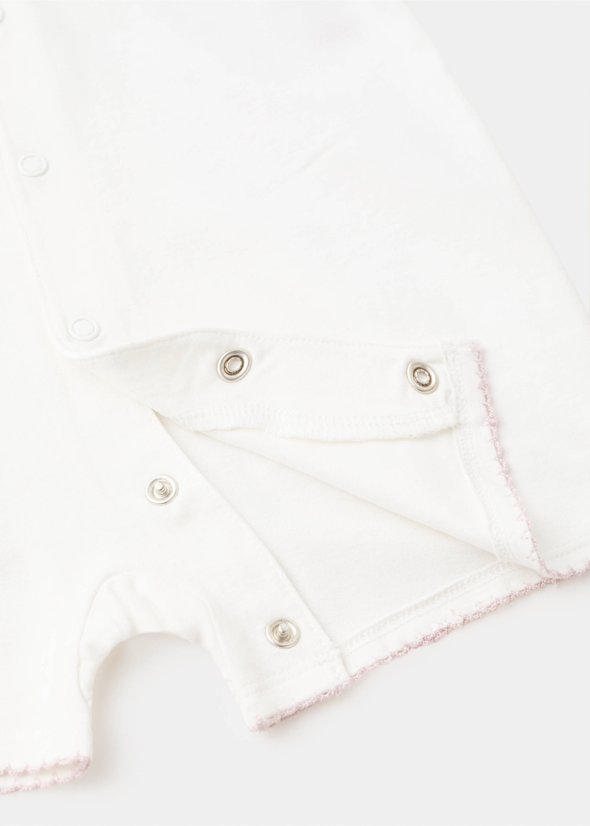 Baba nyakú pamut pizsama - A termék adatai 0, Piszkosfehér. Ref: 27078274-00.