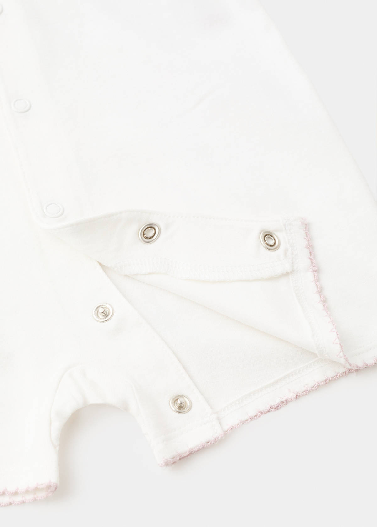 Cotton babydoll collar pyjama — Off White