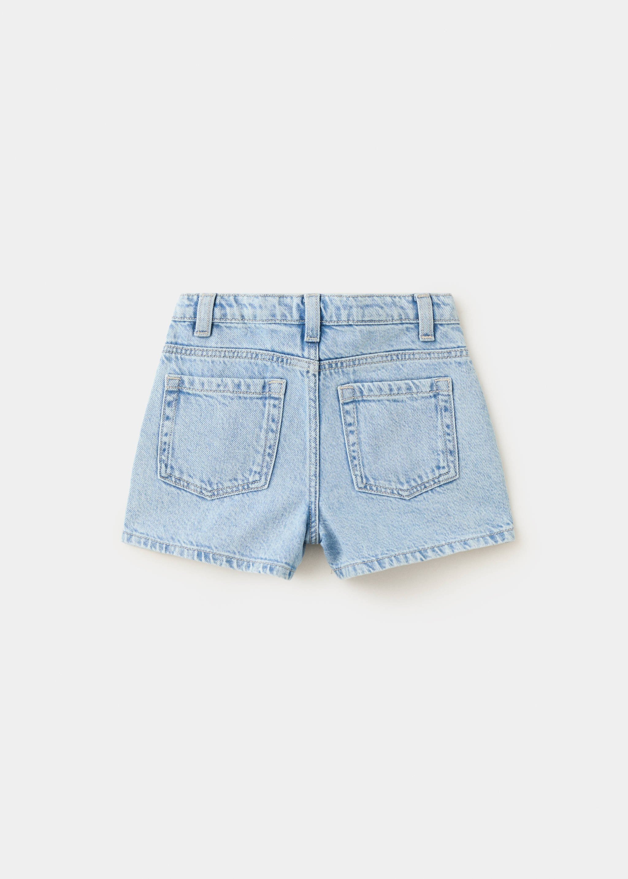 Shorts vaqueros rectos - Reverso del artículo