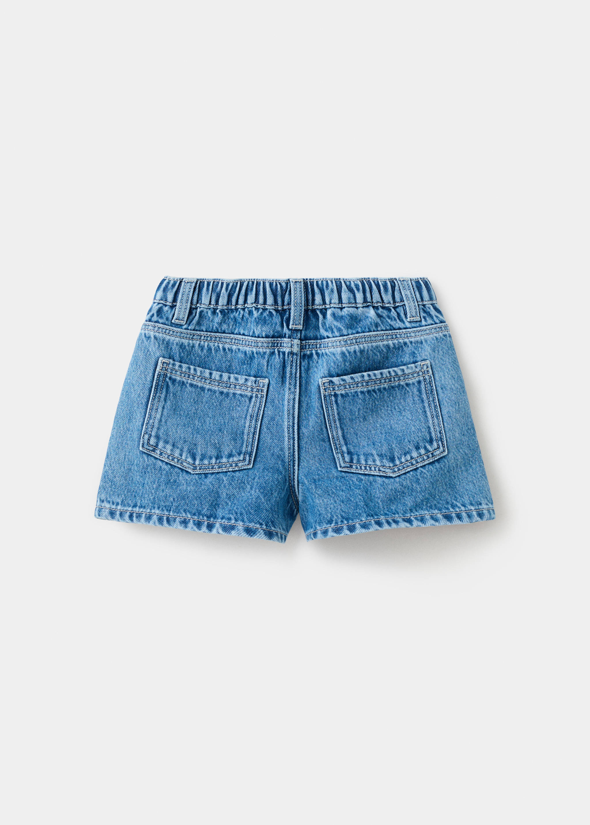 Studded denim shorts - Reverse of the article