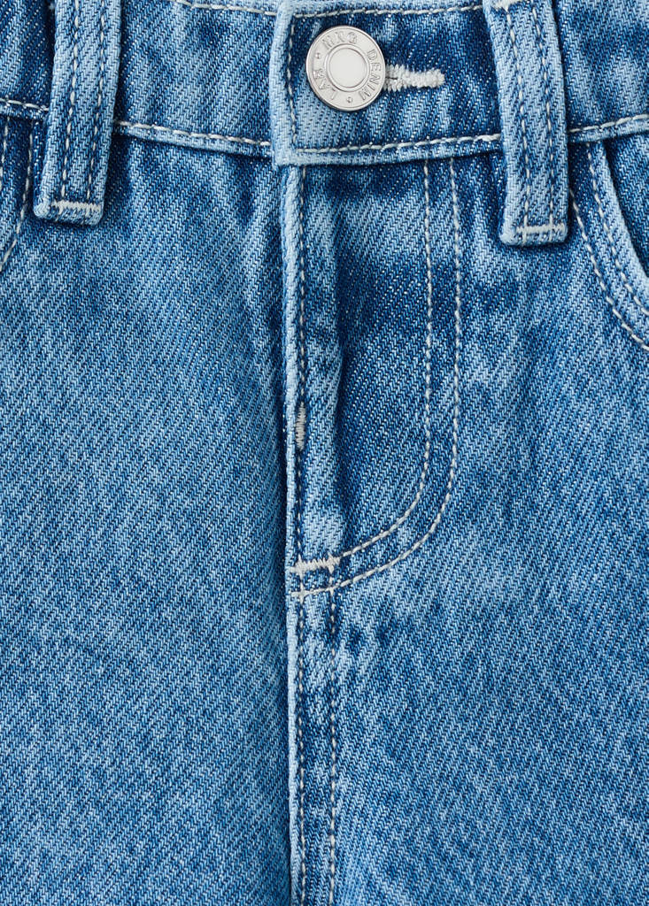Studded denim shorts — Medium Blue