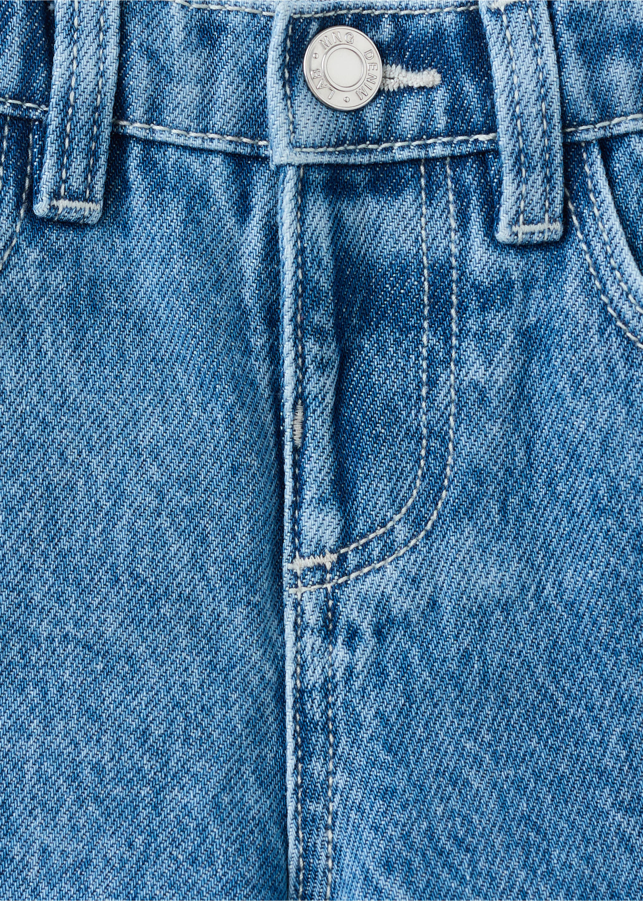 Shorts vaqueros tachuelas - Detalle del artículo 8, Azul medio. Ref: 27078276-00.