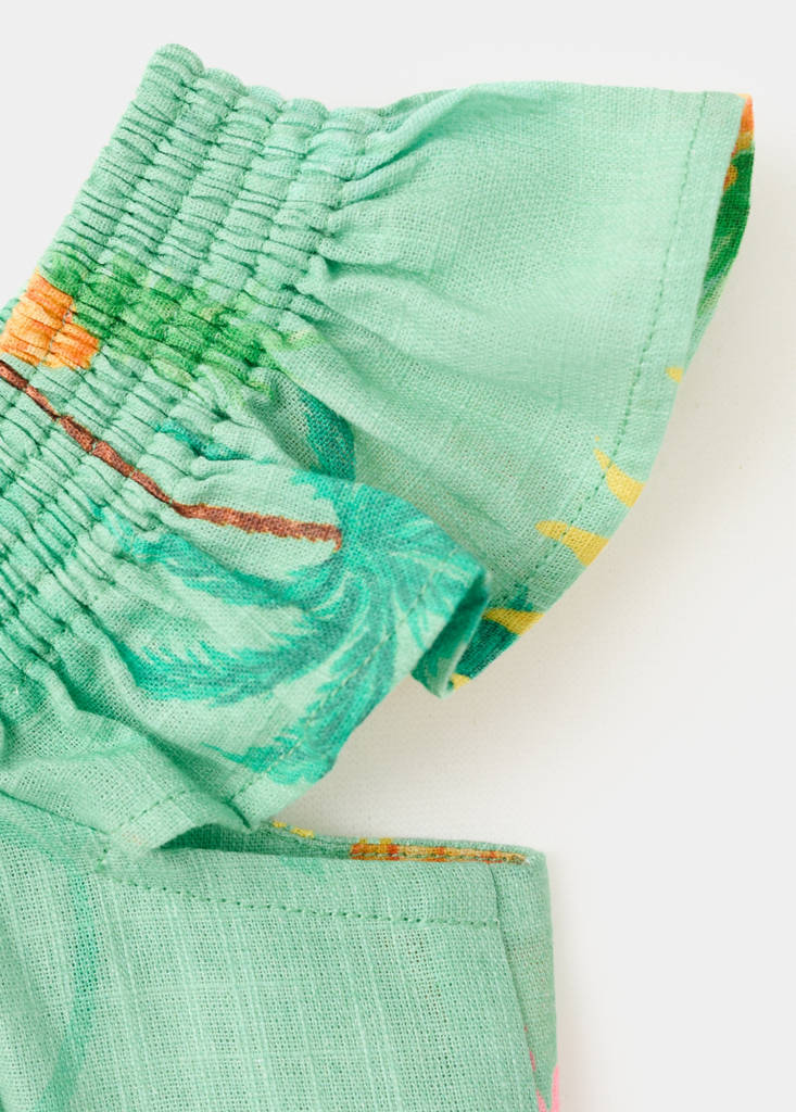 Tropical print blouse — Green