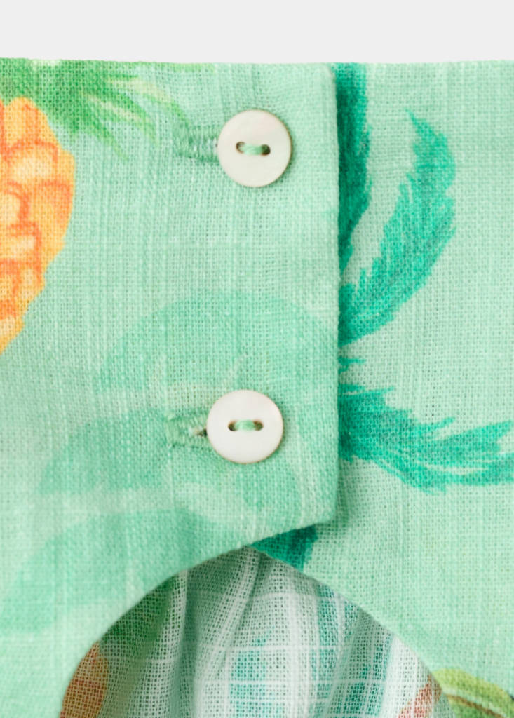 Tropical print blouse — Green