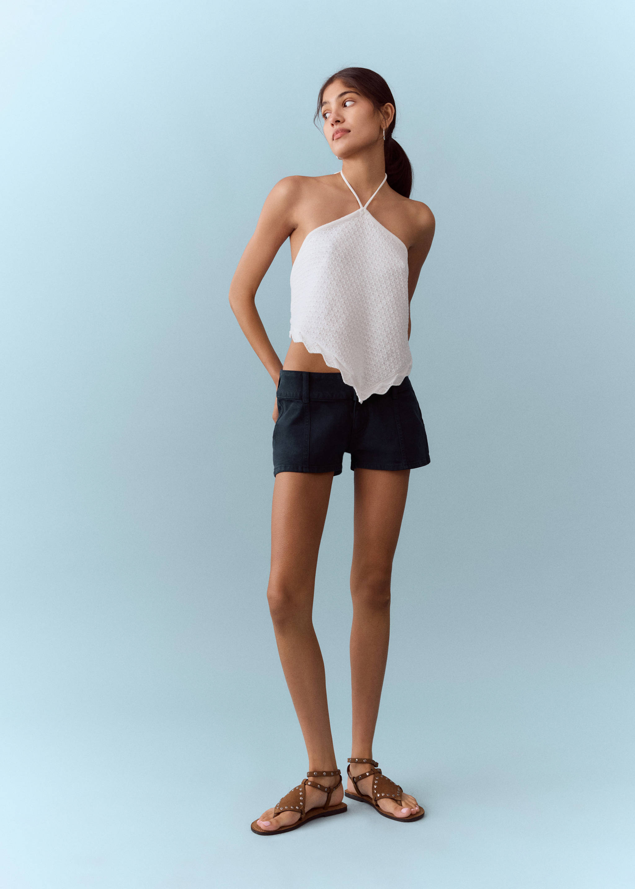 Mini shorts low waist - Plano general