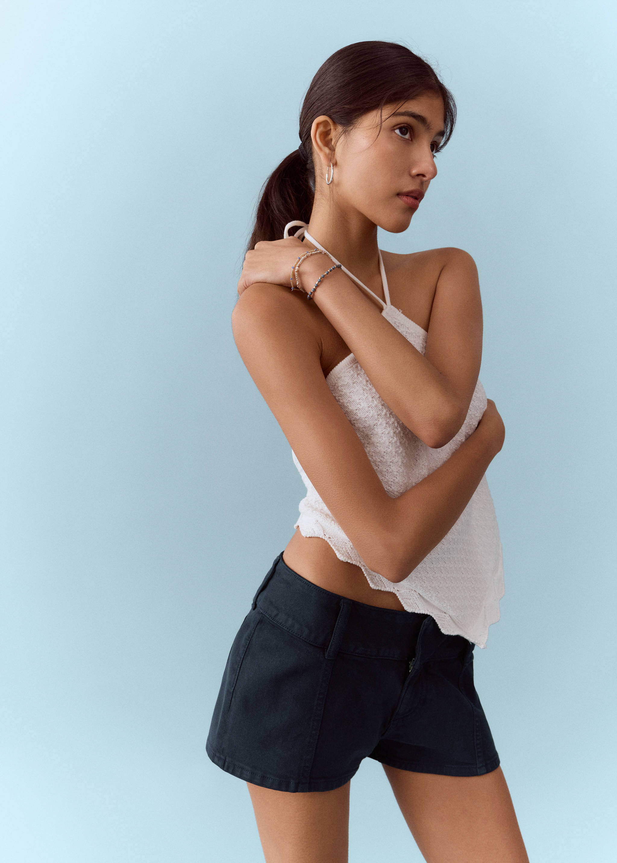 Mini shorts low waist - Plano medio