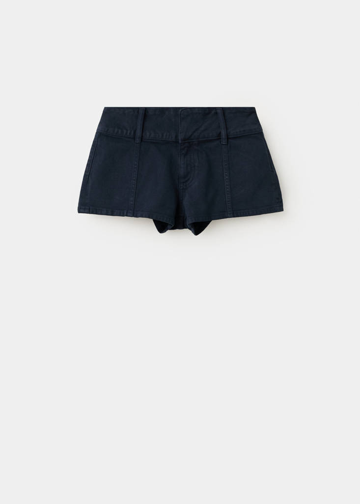 Low-waist mini shorts — Navy
