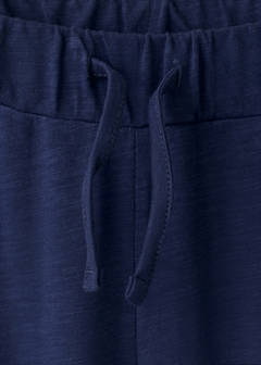 100% straight-fit cotton trousers — Navy 4