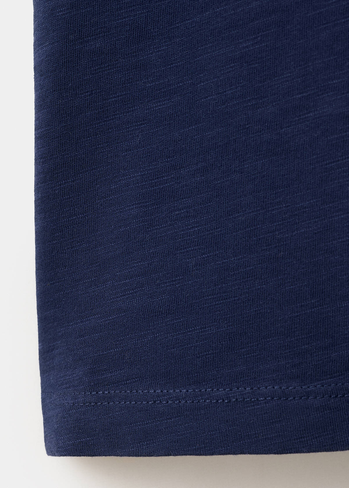 100% straight-fit cotton trousers — Navy