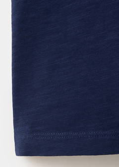 100% straight-fit cotton trousers — Navy 6