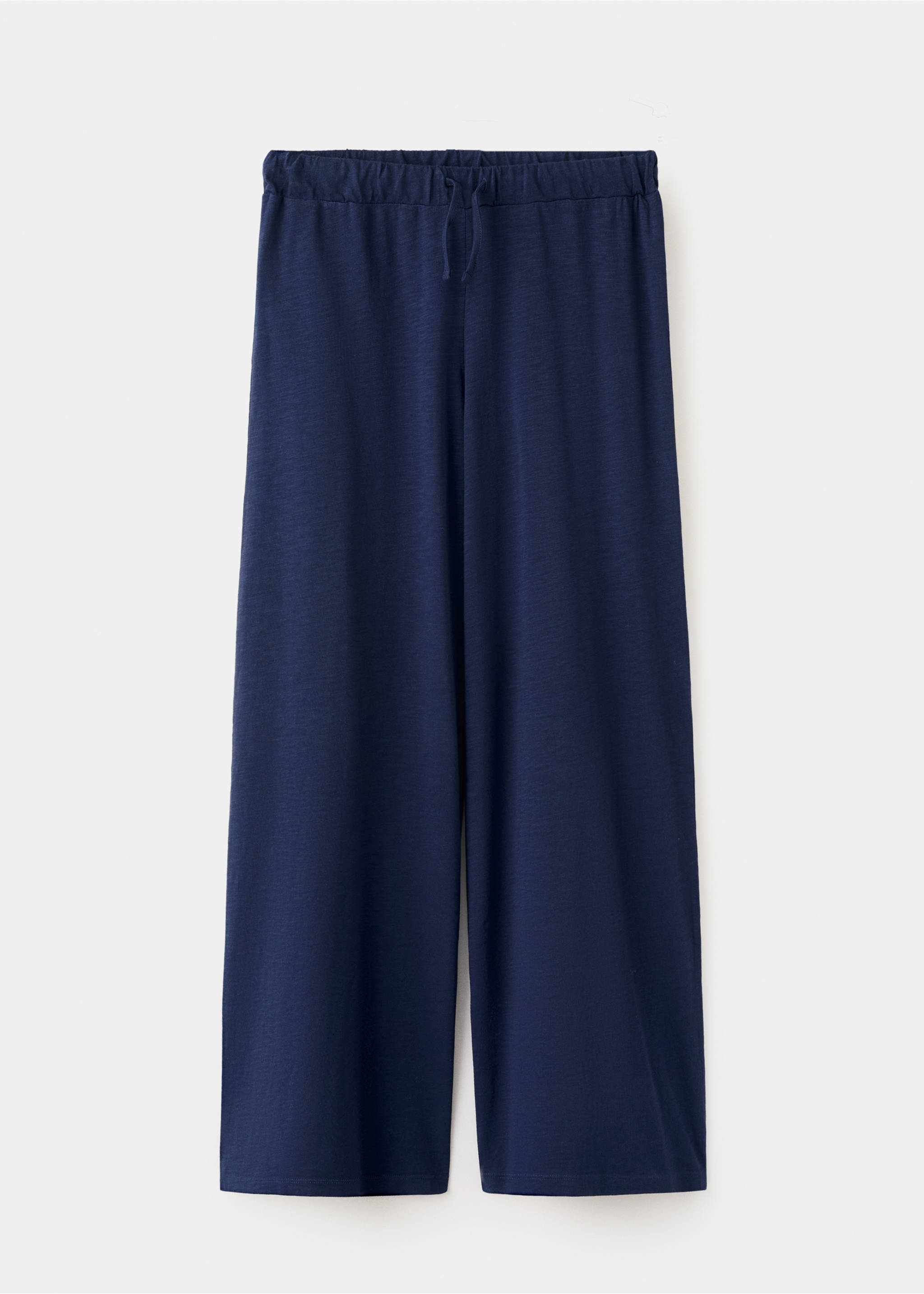 100% straight-fit cotton trousers - Article without model, Navy. Ref: 27078650-00.