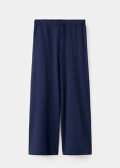 100% straight-fit cotton trousers — Navy 3
