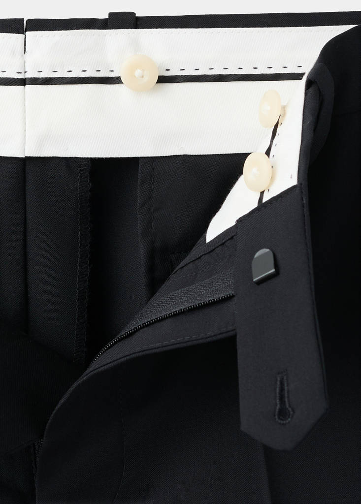 Slim-fit tuxedo suit trousers — Black