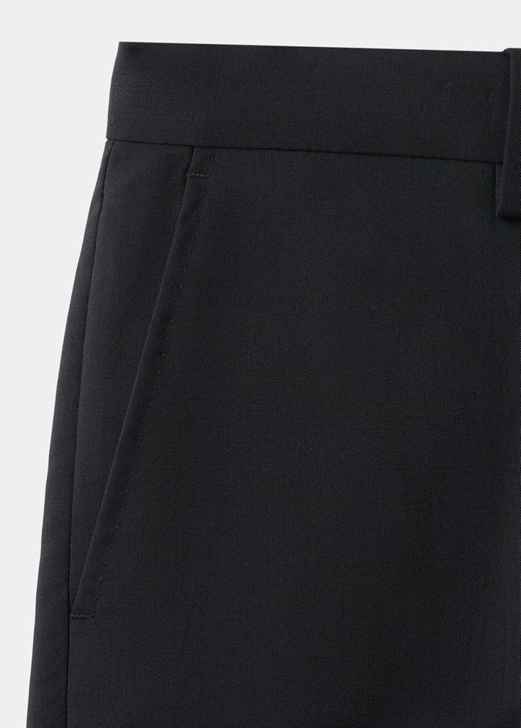 Slim-fit tuxedo suit trousers — Black
