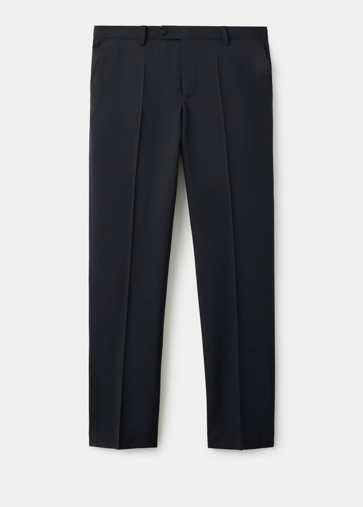 Slim-fit tuxedo suit trousers — Black